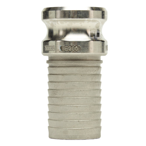 Stainless Steel 2" Male Camlock to Hose Shank