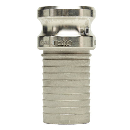Stainless Steel 2" Male Camlock to Hose Shank