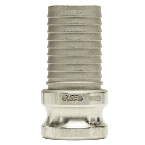 Stainless Steel 2" Male Camlock to Hose Shank