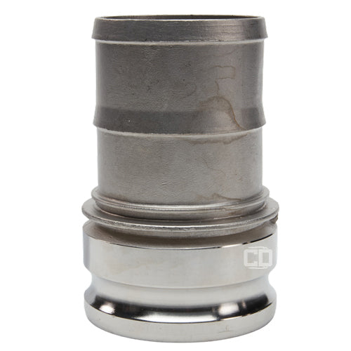 Stainless Steel 6" Camlock Male to Hose Shank (USA)