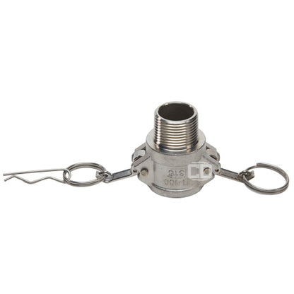 Stainless Steel 1" Female Camlock x 1" Male NPT (USA)