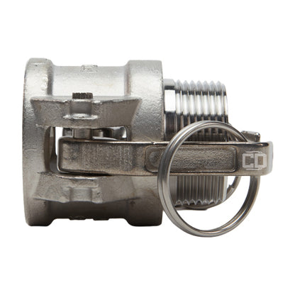 Stainless Steel 1 1/4" Female Camlock x 1 1/4" Male NPT