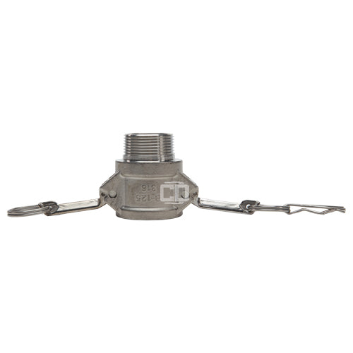 Stainless Steel 1 1/4" Female Camlock x 1 1/4" Male NPT