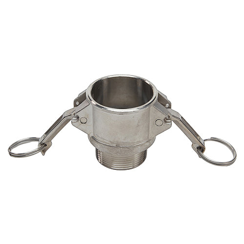Stainless Steel 1 1/2" Female Camlock x 1" Male NPT (USA)