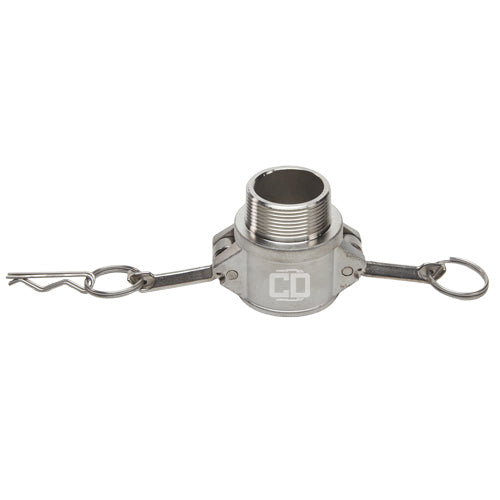 Stainless Steel 1 1/2" Female Camlock x 1" Male NPT (USA)
