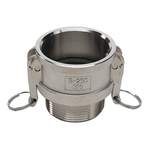 Stainless Steel 2 1/2" Female Camlock x 2 1/2" Male NPT