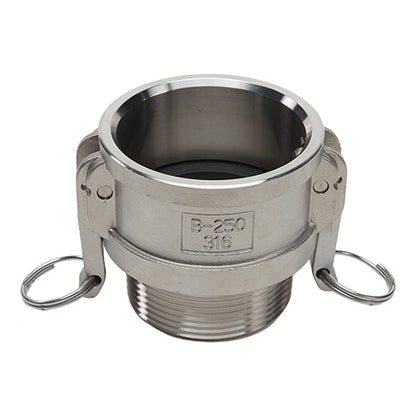 Stainless Steel 2 1/2" Female Camlock x 2 1/2" Male NPT