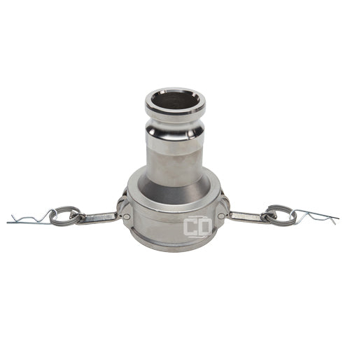 Stainless Steel 3" Female Camlock x 2" Male Camlock