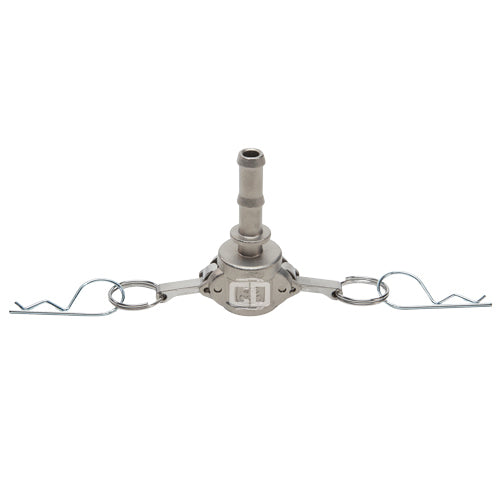 Stainless Steel 1/2" Female Camlock to Hose Shank