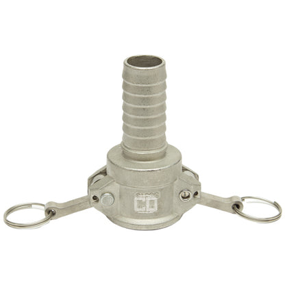 Stainless Steel 1" Female Camlock to Hose Shank