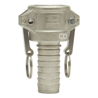 Stainless Steel 1" Female Camlock to Hose Shank
