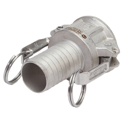 Stainless Steel 1 1/2" Female Camlock to Hose Shank