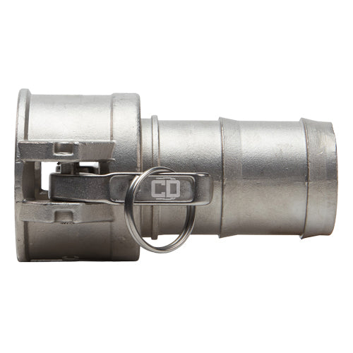 Stainless Steel 2" Female Camlock to Hose Shank (USA)