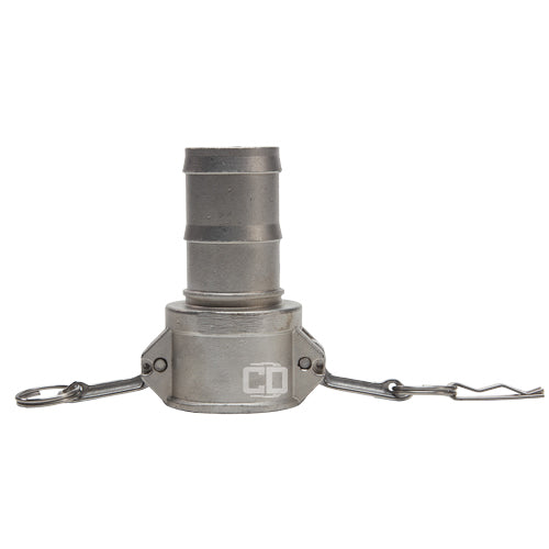 Stainless Steel 2" Female Camlock to Hose Shank (USA)