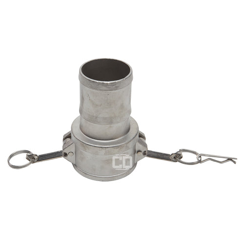 Stainless Steel 2 1/2" Female Camlock to Hose Shank (USA)