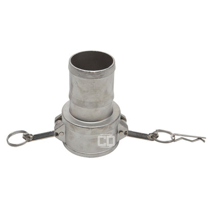 Stainless Steel 2 1/2" Female Camlock to Hose Shank (USA)