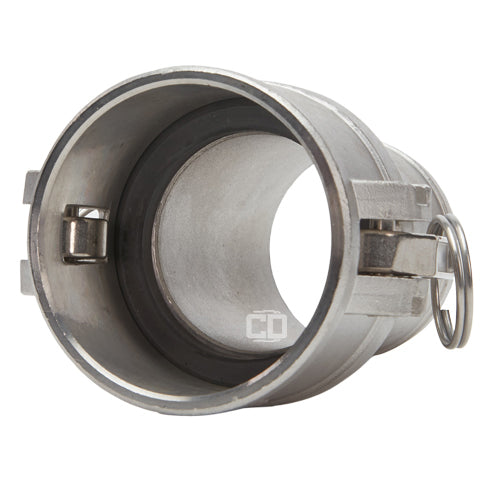 Stainless Steel 2 1/2" Female Camlock to Hose Shank (USA)