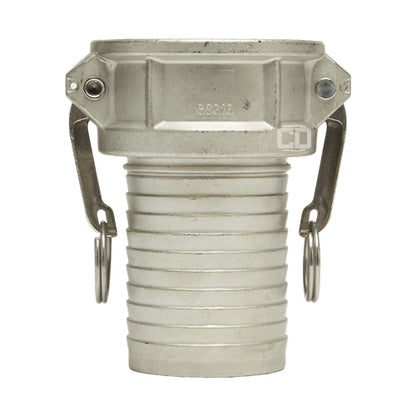 Stainless Steel 3" Female Camlock to Hose Shank