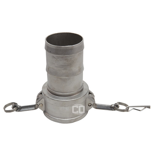 Stainless Steel 3" Female Camlock to Hose Shank (USA)