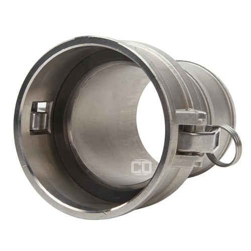 Stainless Steel 6" Female Camlock to Hose Shank (USA)