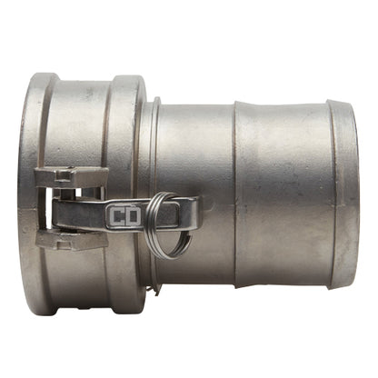 Stainless Steel 6" Female Camlock to Hose Shank (USA)