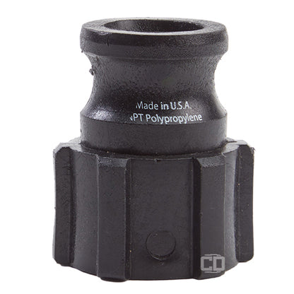 Plastic 3/4" Male Camlock x 3/4" Female NPT (USA)