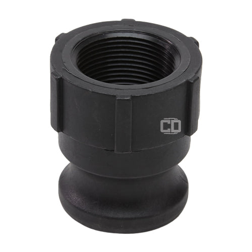 Plastic 1 1/2" Male Camlock x 1 1/4" Female NPT