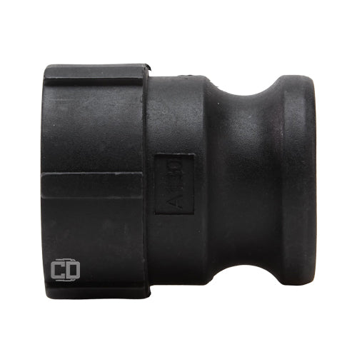 Plastic 1 1/2" Male Camlock x 1 1/4" Female NPT
