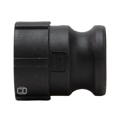 Plastic 1 1/2" Male Camlock x 1 1/4" Female NPT