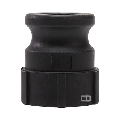 Plastic 1 1/2" Male Camlock x 1 1/4" Female NPT