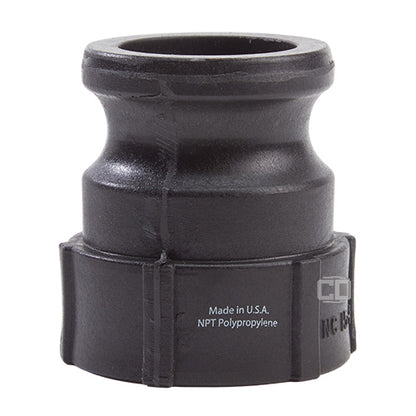 Plastic 1 1/2" Male Camlock x 1 1/2" Female NPT (USA)