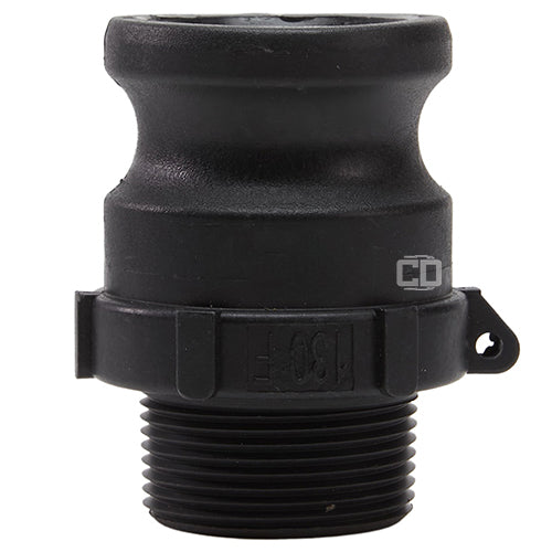 Plastic 1 1/2" Male Camlock x 1 1/4" Male NPT