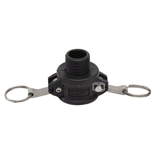 Plastic 3/4" Female Camlock x 3/4" Male NPT (USA)