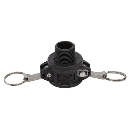 Plastic 3/4" Female Camlock x 3/4" Male NPT (USA)