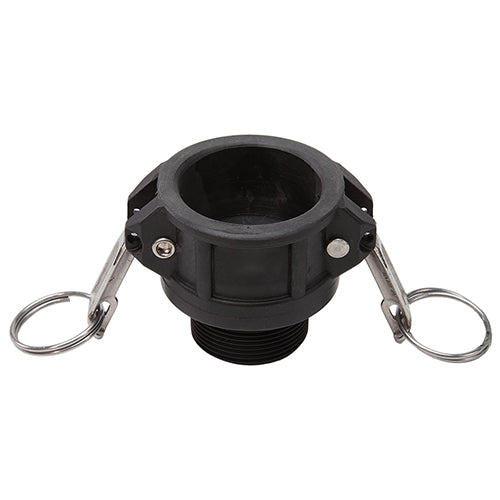 Plastic 1 1/2" Female Camlock x 1 1/2" Male NPT