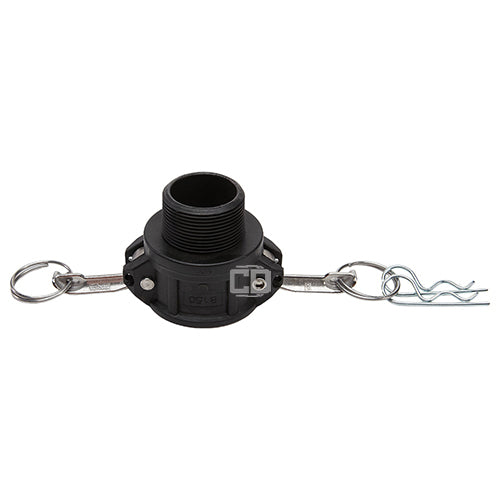 Plastic 1 1/2" Female Camlock x 1 1/2" Male NPT