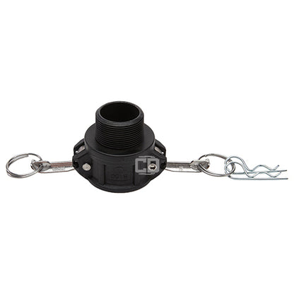 Plastic 1 1/2" Female Camlock x 1 1/2" Male NPT