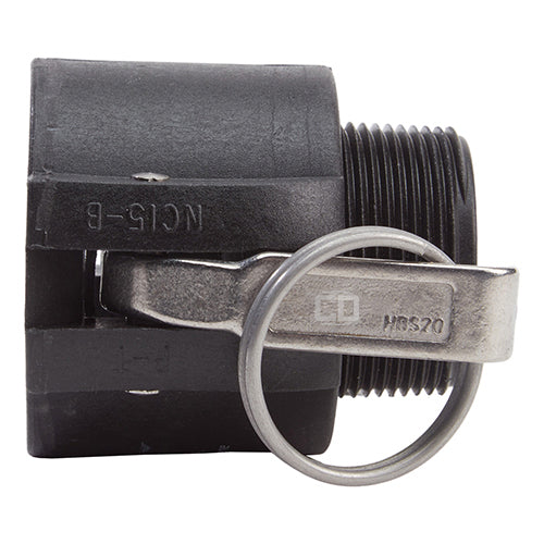 Plastic 1 1/2" Female Camlock x 1 1/2" Male NPT (USA)