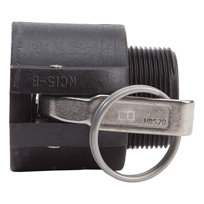 Plastic 1 1/2" Female Camlock x 1 1/2" Male NPT (USA)