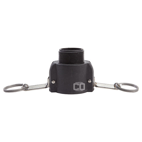 Plastic 1 1/2" Female Camlock x 1 1/2" Male NPT (USA)