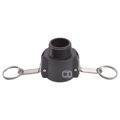 Plastic 1 1/2" Female Camlock x 1 1/2" Male NPT (USA)