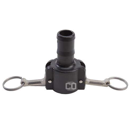 Plastic 1 1/4" Female Camlock to Hose Shank (USA)