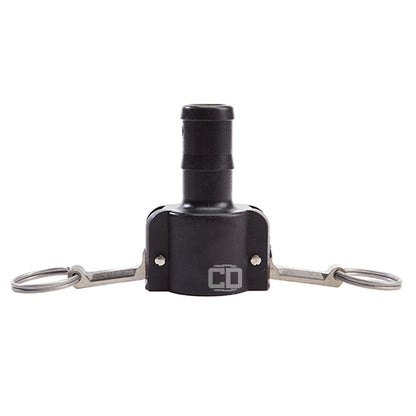 Plastic 1 1/4" Female Camlock to Hose Shank (USA)