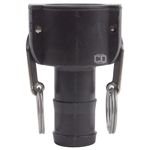 Plastic 1 1/2" Female Camlock to Hose Shank (USA)