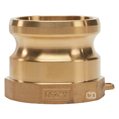 Brass 2 1/2" Male Camlock x 2 1/2" Female NPT (USA)