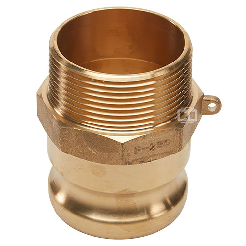 Brass 2 1/2" Male Camlock x 2 1/2" Male NPT (USA)