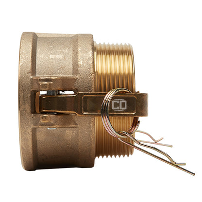 Brass 4" Female Camlock x 4" Male NPT (USA)
