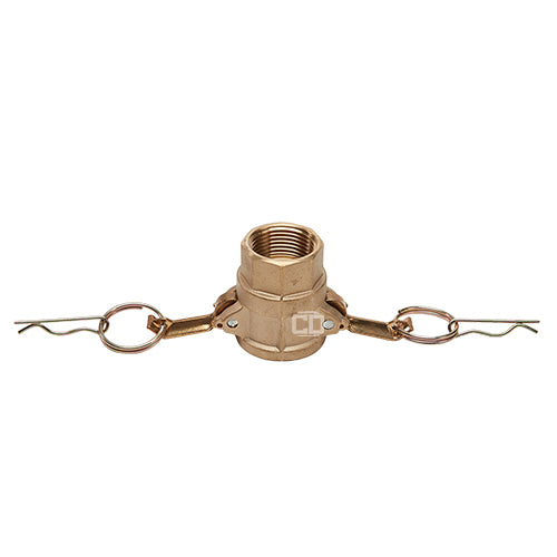 Brass 1 1/4" Female Camlock x 1 1/4" Female NPT (USA)