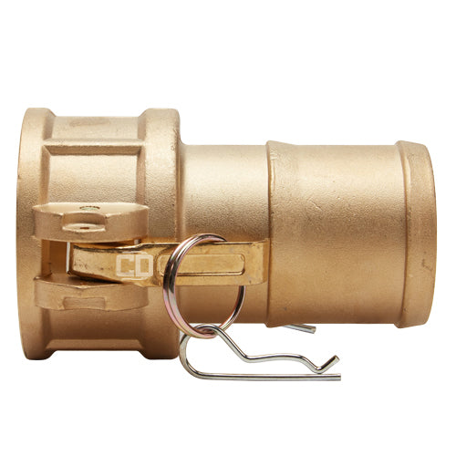 Brass 4" Female Camlock to Hose Shank
