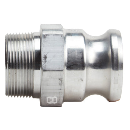 Aluminum 1 1/2" Male Camlock x 1 1/2" Male BSP (USA)